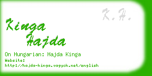 kinga hajda business card